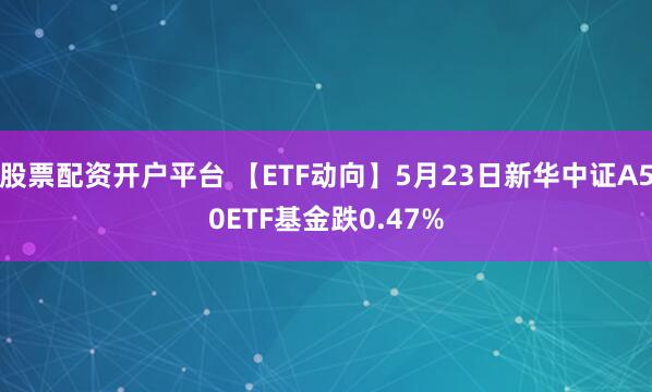 股票配资开户平台 【ETF动向】5月23日新华中证A50ETF基金跌0.47%